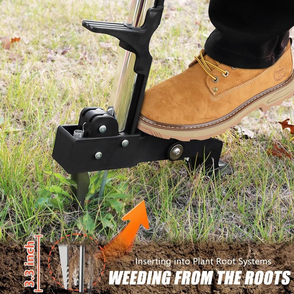POOSIDE Weed Puller Tool, Gardening Stand-Up Weeder Puller